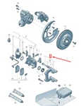 Audi A8 Rear Right Brake Carrier With Pad Retaining Pin 4H0615426. Fixed Price $249.94.
