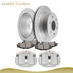 Rear Brake Caliper Ceramic Pad Drill Slot Rotor For Gmc Chevrolet Silverado 1500. Fixed Price $174.68.