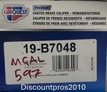 Carquest 19-B7048 Rear Right Disc Brake Caliper Toyota RAV4 2012-2018. Fixed Price $45.00.