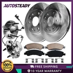 Front Disc Brake Rotor Pad Wheel Hub Bearing Kit For 2007 - 2013 Silverado 1500. Fixed Price $249.65.