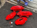 Subaru Sti Front Rear Set Calipers 4 Piston Red Impreza Wrx 08-17 Powder Coated. Fixed Price $1200.00.