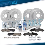 Front Rear Drilled Rotors Brake Calipers Pads For Silverado Sierra 1500. Fixed Price $557.70.