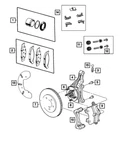 Genuine Mopar 2012-2020 Dodge Journey Disc Brake Caliper Adapter 68510765AA. Fixed Price $106.10.