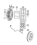 Genuine Mopar Disc Brake Caliper Assembly Left 68002195AA. Fixed Price $256.88.