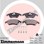 Zimmermann Brake Pad Set, Disc 24310.190.1. Fixed Price $90.73.