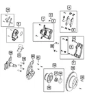 Genuine Mopar Disc Brake Caliper Adapter Right 68591387AA. Fixed Price $103.04.
