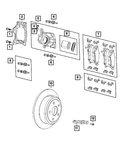 Genuine Mopar Disc Brake Caliper Adapter Left 68385235AA. Fixed Price $61.62.