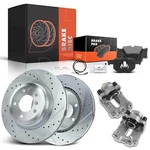 Drilled Brake Rotor & Pads + Caliper For Bmw E90 330I 330XI Front Rear. Fixed Price $261.38.