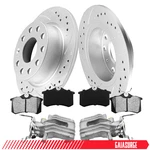 Rear Brake Disc Rotors Pads & Calipers Kits For Volkswagen Jetta 2012 - 2018. Fixed Price $148.99.