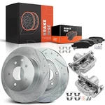 Rear Drilled Brake Rotor & Pads + Caliper For Nissan Sentra 2007-2019 Juke. Fixed Price $172.99.