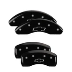 Mgp Caliper Covers 14246SBOWBK Front/rear 4PC Black W/silver Bowtie. Fixed Price $299.99.