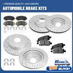 Front & Rear Drilled Brake Rotors Ceramic Pads For 2014 2015 - 2017 Nissan Rogue. Fixed Price $149.16.