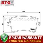 Rtg Rear Brake Pads Set Fits Audi A4 2007-2015 A5 2007-2017 Q5 2008-2017. Fixed Price $71.40.