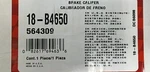 18-B4650 Disc Brake Caliper With Bracket Front Right Reman Cardone. Fixed Price $30.00.