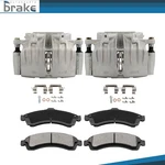 Pair Front Brake Calipers And Ceramic Pads Kit For 2002 - 2005 Gmc Envoy 4.2L. Fixed Price $121.29.