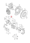 Genuine Audi A8 Brake Calliper Housing With Servomotor Left Red 4K0615403. Fixed Price $793.30.