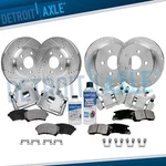 Front & Rear Drilled Rotors Calipers Brake Pads For Chevrolet Impala Monte Carlo. Fixed Price $407.03.