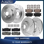 Front Rear Drilled Rotor Ceramic Brake Pads Kit For 2007- 11 Toyota Camry ES350. Fixed Price $169.99.
