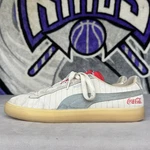Size 11.5 Puma Suede Coca-cola Unisex White Trainers Collaboration 387049-01. Fixed Price $40.00.