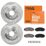 Front Drilled Brake Rotors + Pads For Chevy Traverse Gmc Acadia Buick Enclave. Fixed Price $138.77.