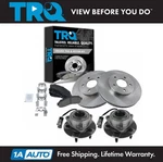 Trq Front Hubs & Bearings Premium Posi Ceramic Brake Pads Rotors Kit For Gm Suv. Fixed Price $274.95.