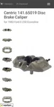 Centric Parts Disc Brake Caliper P/N:141.65019. Fixed Price $55.00.