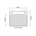 Pagid Brake Pads Fits Girling 14LF / Front Oe Calipers - (E3102RSH3). Fixed Price $277.18.