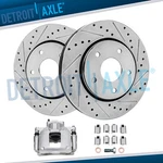 3PC 11.89'' Front Drilled Rotors Right Brake Caliper For 2009-2012 Dodge Journey. Fixed Price $136.83.