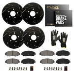 Front & Rear Drilled Slotted Rotors + Pads For Nissan Murano Pathfinder QX60. Fixed Price $274.99.