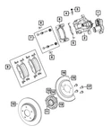 Genuine Mopar Disc Brake Caliper Assembly Left 68675593AA. Fixed Price $104.15.