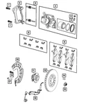 Genuine Mopar Disc Brake Caliper Adapter Right 68494241AA. Fixed Price $123.90.