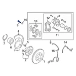 For Hyundai Sonata 06-15 581512E000 Disc Brake Caliper Anchor Plate Bolt. Fixed Price $10.64.