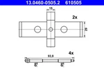 Ate 13.0460-0505.2 Accessory Kit, Disc Brake Pad For Land Rover. Fixed Price $22.07.