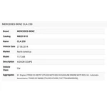 2014 Mercedes-benz CLA250 Brake Caliper Rear Left A2465460543. Fixed Price $150.35.
