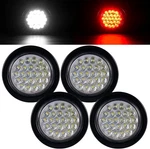 4X Inch 24-LED Red Stop/turn Signal Tail Lights & White Back-up/reverse. Fixed Price $29.94.