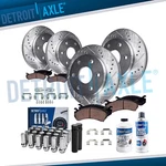 Front Rear Drilled Rotors Brake Pads 24PC Lugnuts+keys For Envoy Trailblazer Ext. Fixed Price $273.63.