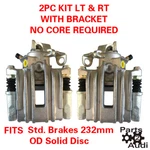 Rear Left & Right Side Disc Brake Caliper W/ Bracket Complete Fits Audi Vw. Fixed Price $83.38.