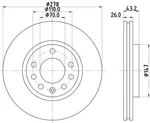 2X Mintex MDC1821 Front Brake Discs 278MM Vented Fits Opel Vauxhall Corsa. Fixed Price $100.77.