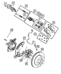 Genuine Mopar Disc Brake Caliper Assembly Remanufactured Left R8049151AD. Fixed Price $153.34.