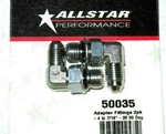 Allstar Brake Caliper Fitting 7/16" -20 To -4AN 90 Degree 2PK ALL50035. Fixed Price $16.50.