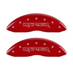 Mgp 4 Caliper Covers Engraved F&r Fits Raptor Red Finish Silver Ch. Fixed Price $320.99.