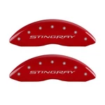 Mgp 4 Caliper Covers Engraved F&r Fits Stingray Red Finish Silver Ch. Fixed Price $318.99.