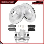 1X Left Disc Brake Caliper Fits Chevy Equinox 10-17 Rear Drill Rotor Ceramic Pad. Fixed Price $126.90.