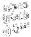 Genuine Mopar Disc Brake Caliper Adapter Right 68165981AB. Fixed Price $36.97.
