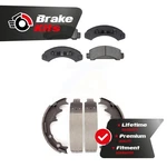 Front Rear Semi-metallic Brake Pads And Drum Shoes Kit 1983-1994 Ford Ranger. Fixed Price $50.89.