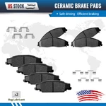 Front Rear Ceramic Disc Brake Pads For Pontiac Grand Prix Cadillac Sts Cts. Fixed Price $36.07.