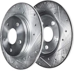 Pair Rear Drilled And Slotted Disc Brake Rotors Set For 2014 - 2021 Mini Cooper. Fixed Price $79.95.