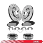 Front Drilled Slotted Brake Rotors Calipers For 2007-2016 Honda Cr-v Awd 2.4L. Fixed Price $189.98.
