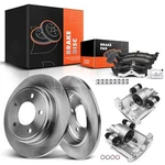 Rear Disc Brake Rotors & Pads + Caliper For Chrysler 300M 99-04 Concorde Dodge. Fixed Price $164.99.