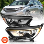 For 2017-2022 Honda Cr-v Black Halogen W/led Drl Headlights Assembly Pair 17-22. Fixed Price $186.99.